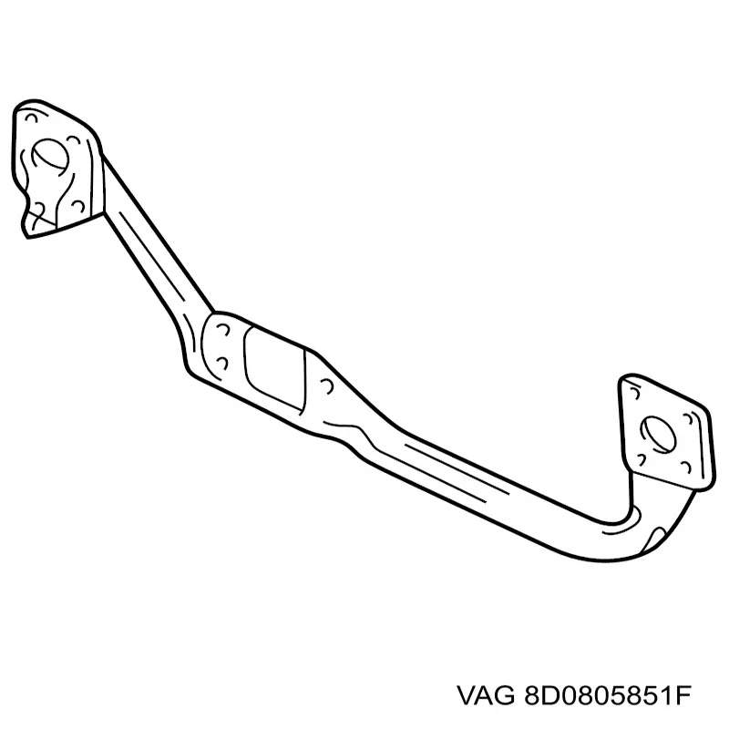 Суппорт радиатора нижний 8D0805851F VAG