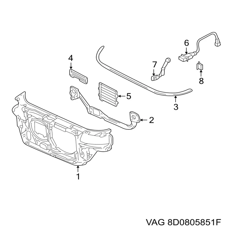 Купить 8D0805851 VAG Телевизор нижний
