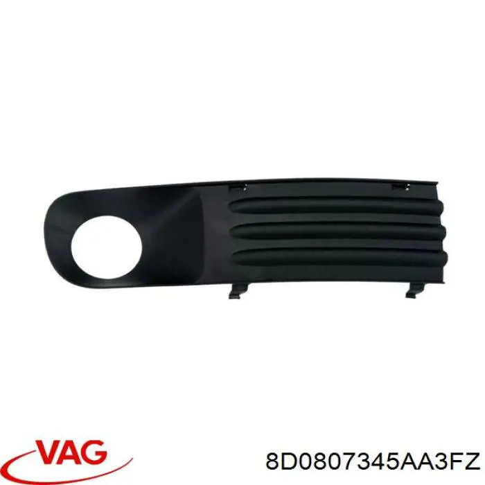 Решетка бампера переднего левая 8D0807345AB VAG