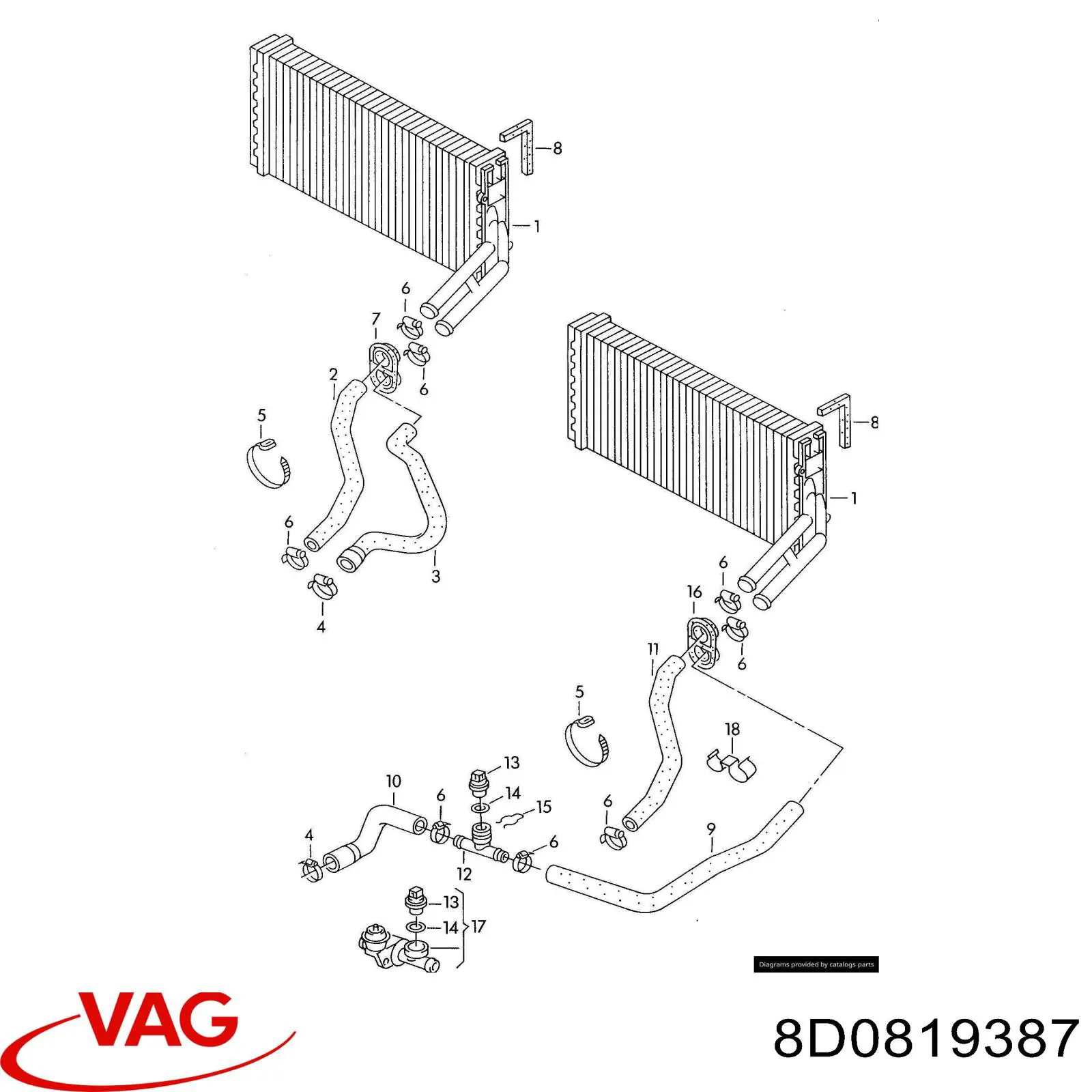  VAG 8D0819387 цена, от 6.33 USD