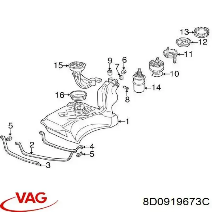 Датчик уровня топлива в бензобаке VVP F88335E цена, от 10.14 USD