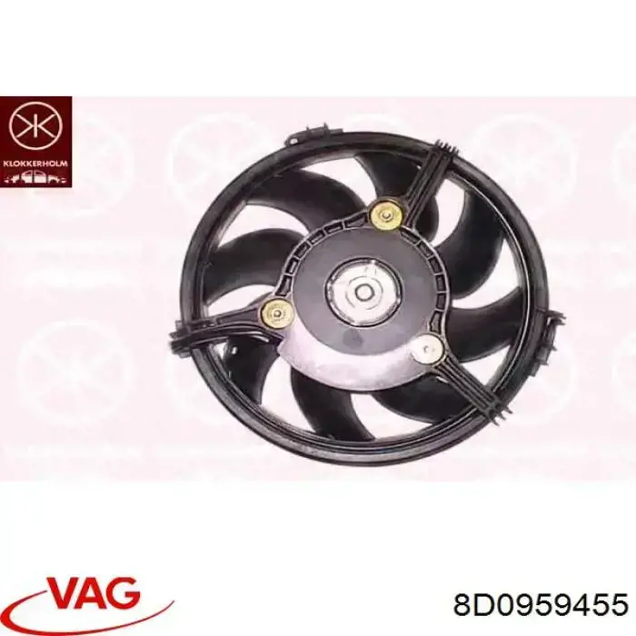 Купить 8D0959455 VAG Электровентилятор охлаждения в сборе (мотор+крыльчатка)