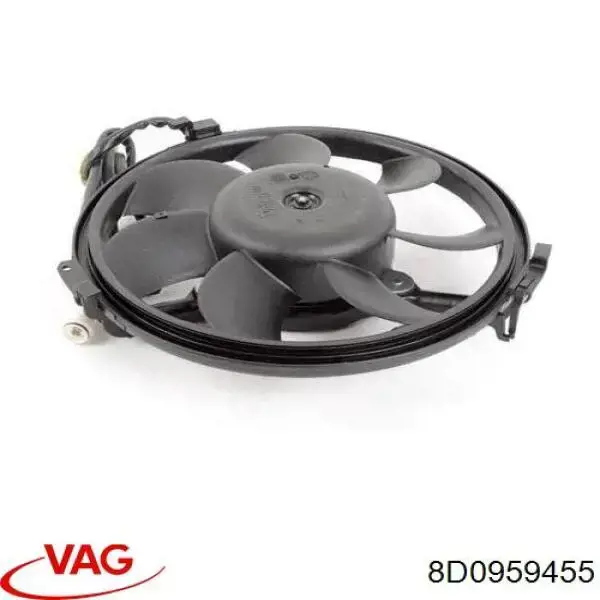 8D0959455 VAG ventilador elétrico de esfriamento montado (motor + roda de aletas)