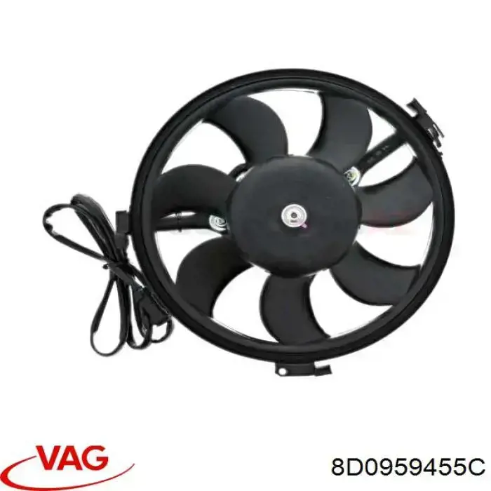 Купить 8D0959455C VAG Электровентилятор охлаждения в сборе (мотор+крыльчатка)