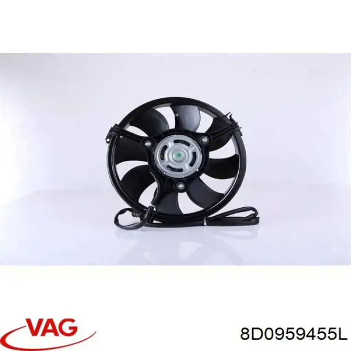 Купить 8D0959455L VAG Электровентилятор охлаждения в сборе (мотор+крыльчатка)