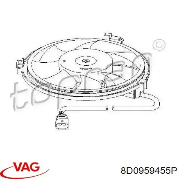 8D0959455P VAG Вентилятор радиатора