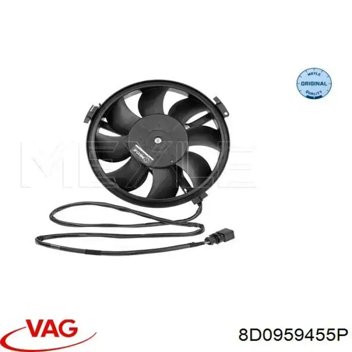 Купить 8D0959455P VAG Электровентилятор охлаждения в сборе (мотор+крыльчатка)