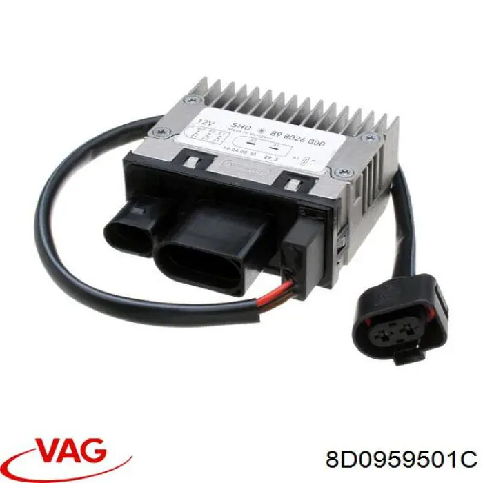 8D0959501C VAG regulador de revoluções de ventilador de esfriamento (unidade de controlo)