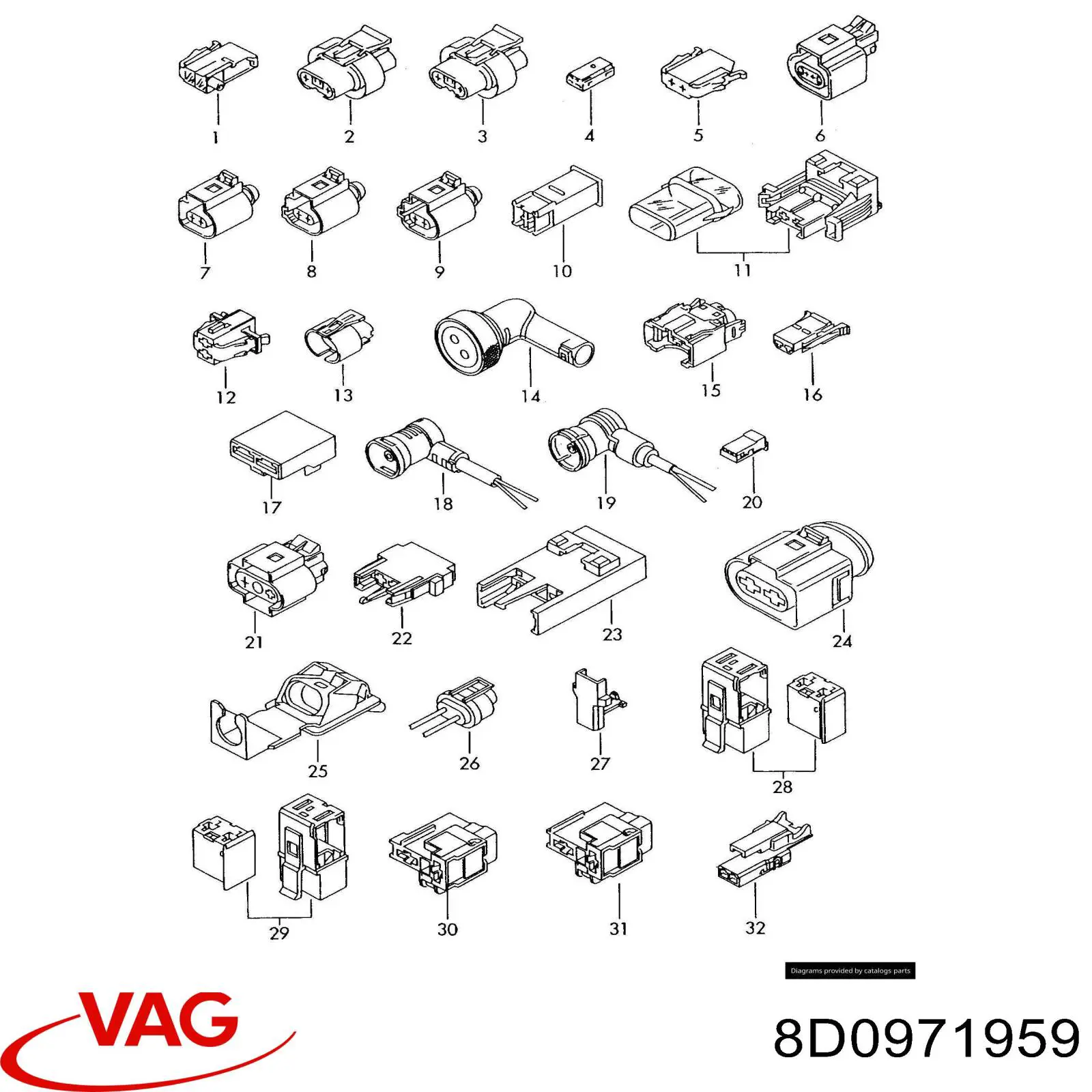  VAG 8D0971959 цена, от 1.27 USD
