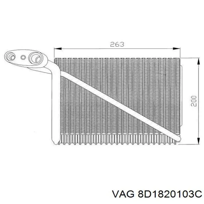 Испаритель кондиционера 8D1820103C VAG