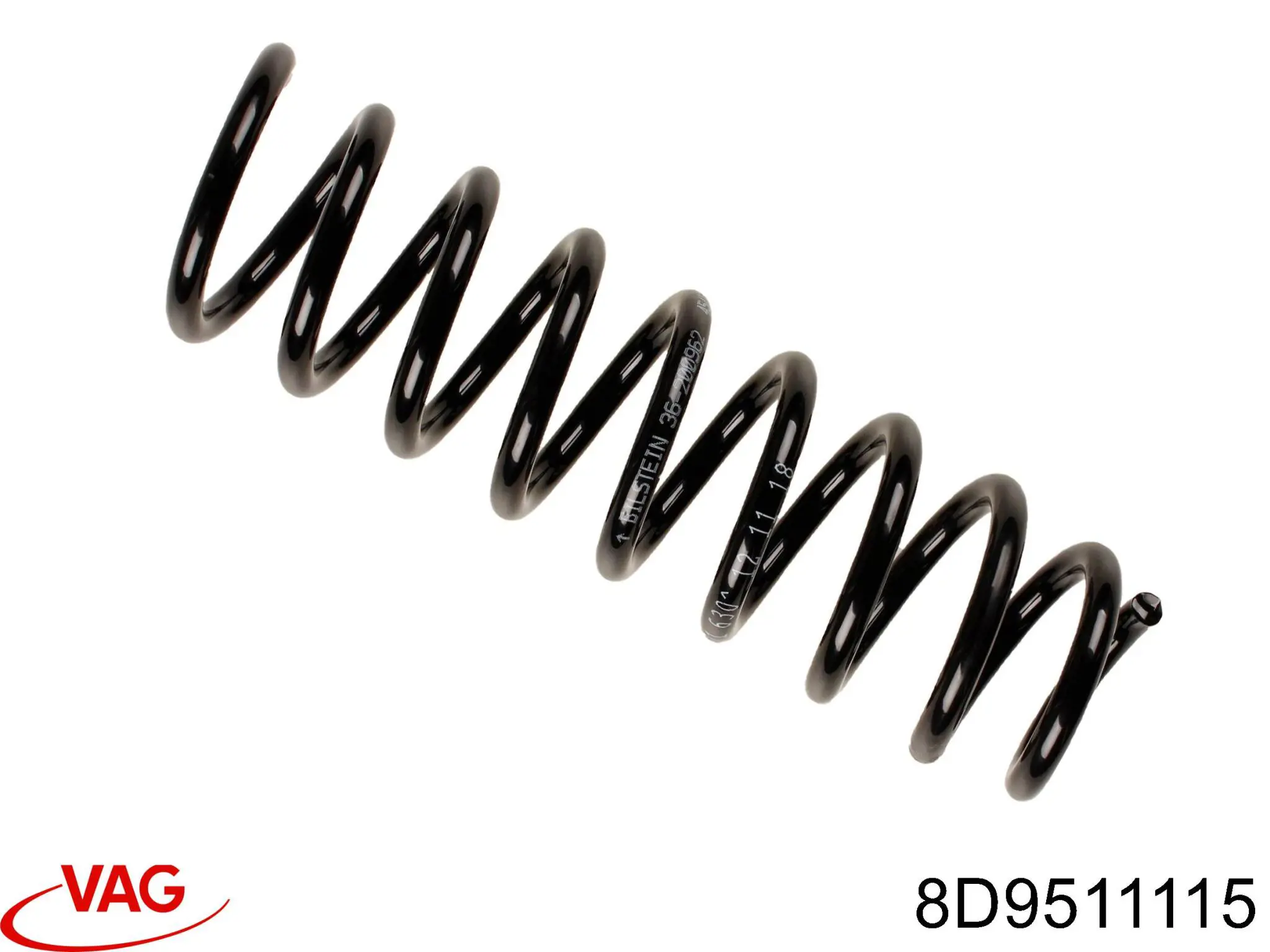 8D9511115 VAG Пружина подвески задняя