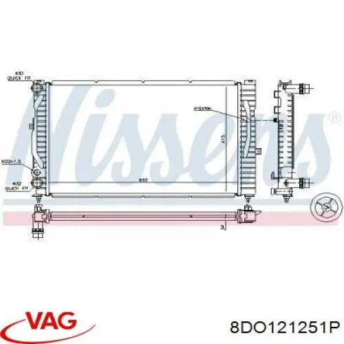 8DO121251P VAG радиатор