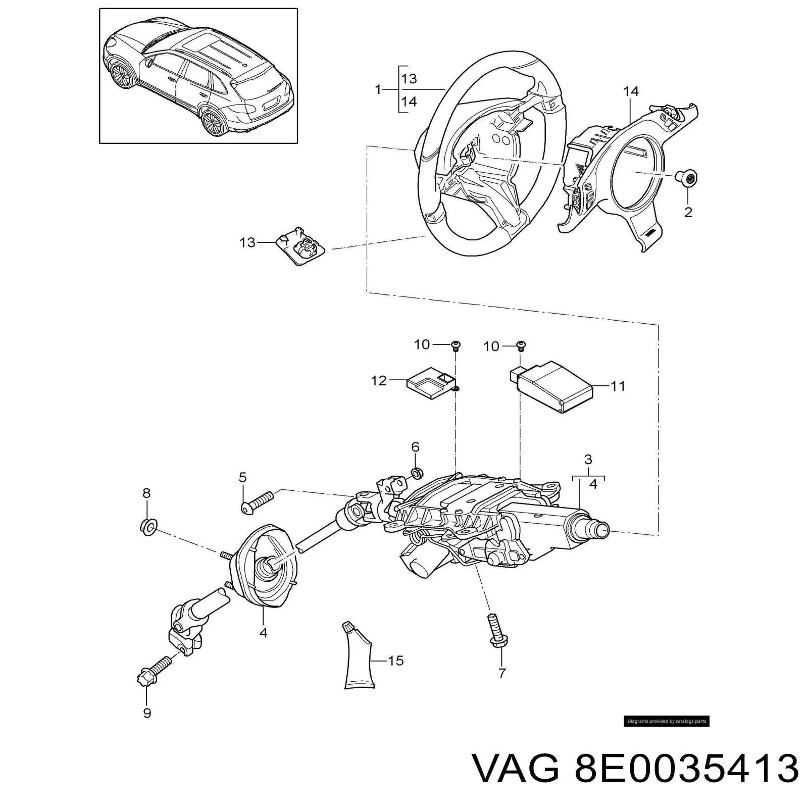 Купить 8E0035413 Porsche 