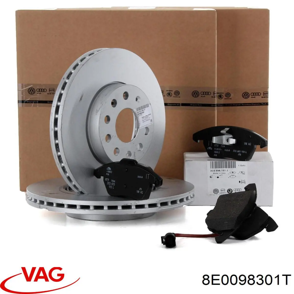 Тормоз дисковый передний VAG 8E0098301T цена, от 48.04 USD