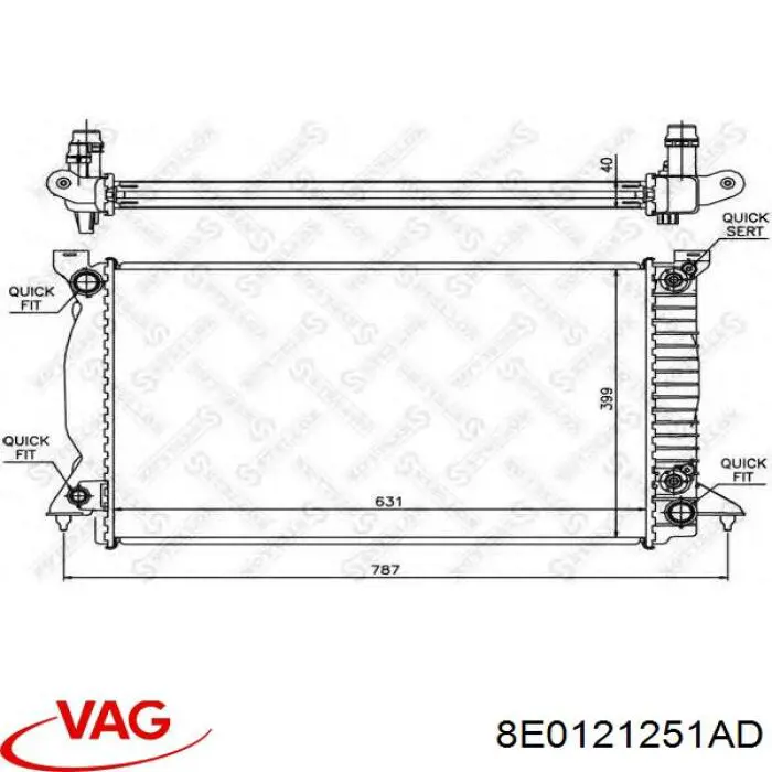 Радиатор 8E0121251AD VAG