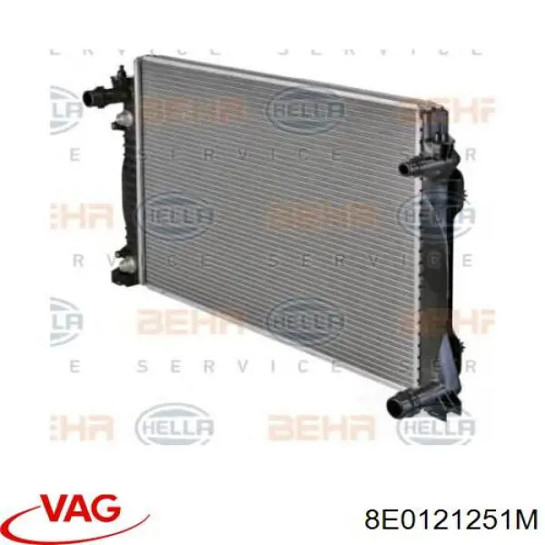 Радиатор охлаждения двигателя VAG 8E0121251M цена, от 137.69 USD