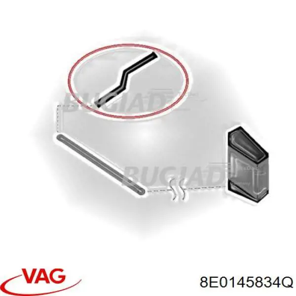 Шланг/патрубок интеркуллера VAG 8E0145834Q цена, от 26.10 USD