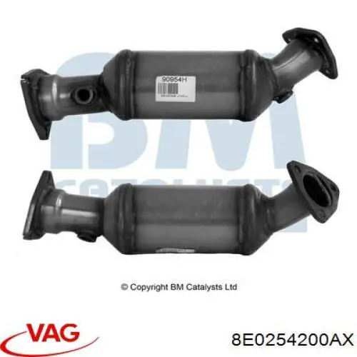 Каталитический нейтрализатор отработавших газов VAG 8E0254200AX цена, от 182.23 USD