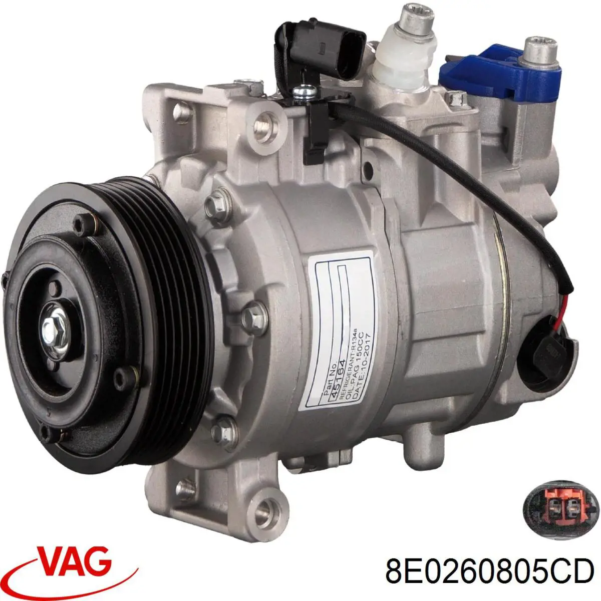 Компрессор кондиционера 8E0260805CD VAG
