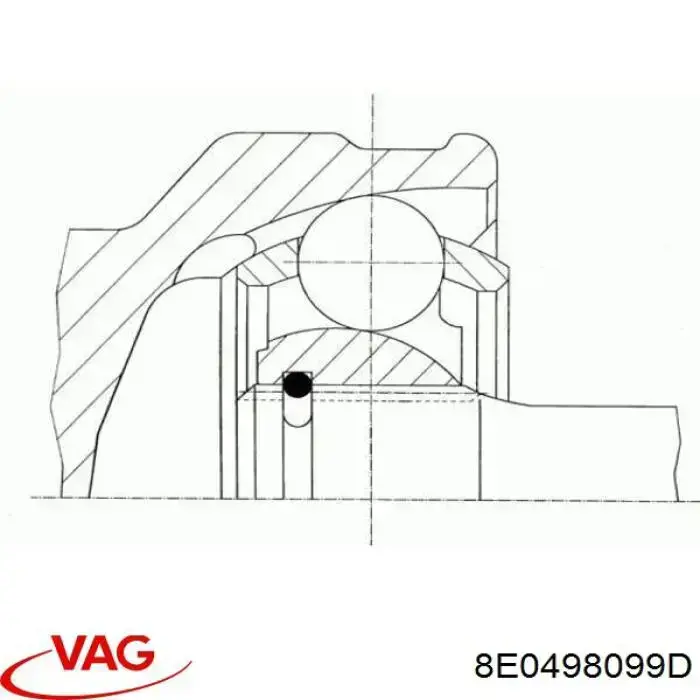 Купить 8E0498099D VAG Внешняя граната