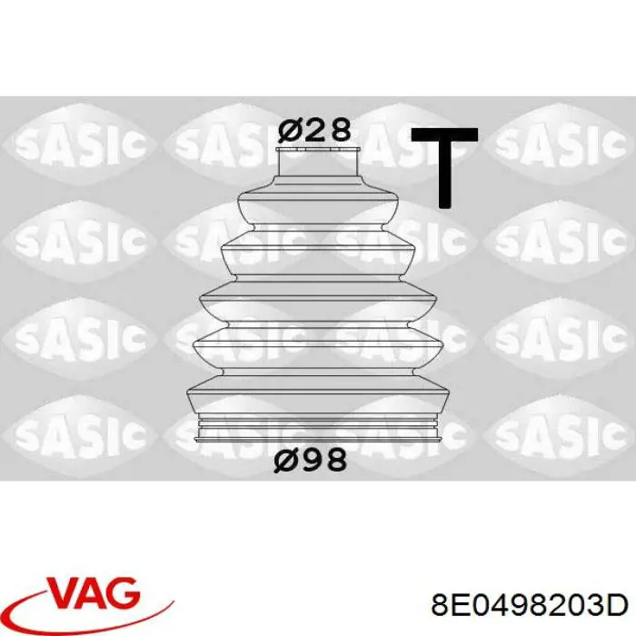 Купить 8E0498203D VAG Пыльник гранаты наружный, передний