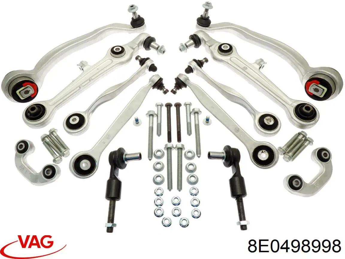 8E0498998 VAG Kit de brazo de suspensión delantera original y equivalente