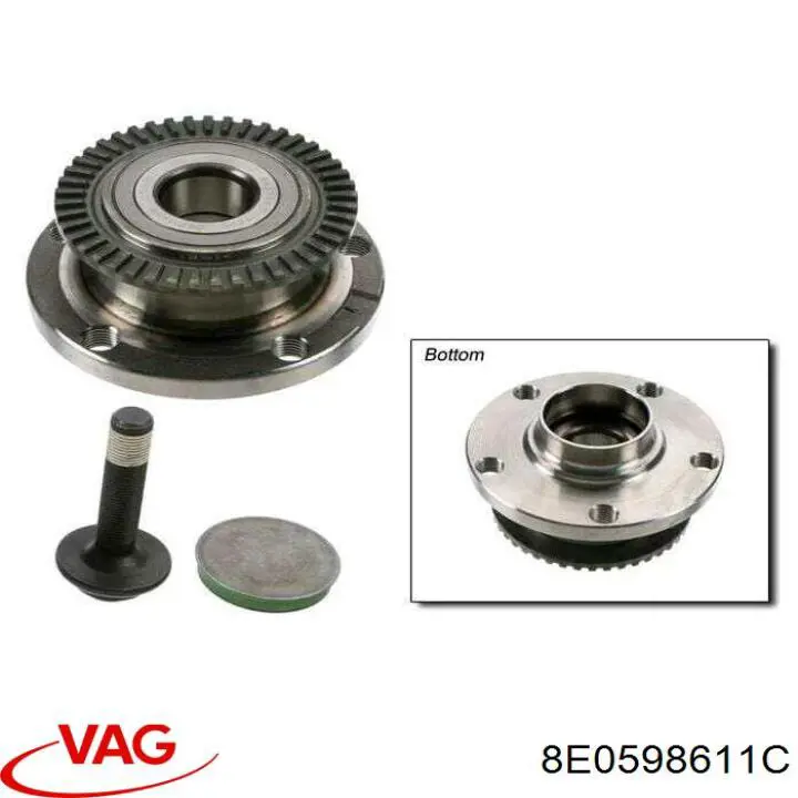 Ступицы задних колес VAG 8E0598611C цена, от 46.77 USD