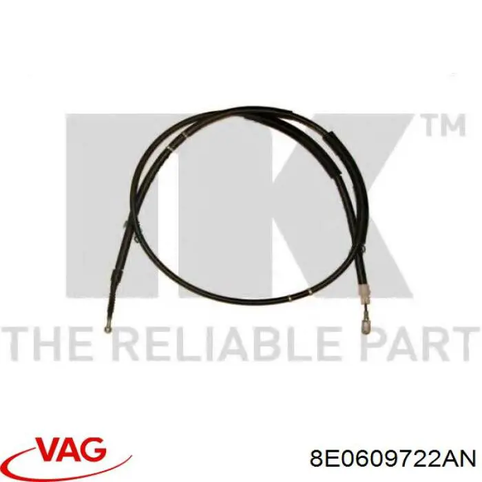 Трос стояночного тормоза задний правый VAG 8E0609722AN цена, от 12.12 USD