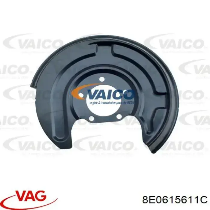 8E0615611C VAG защита тормозного диска заднего левая