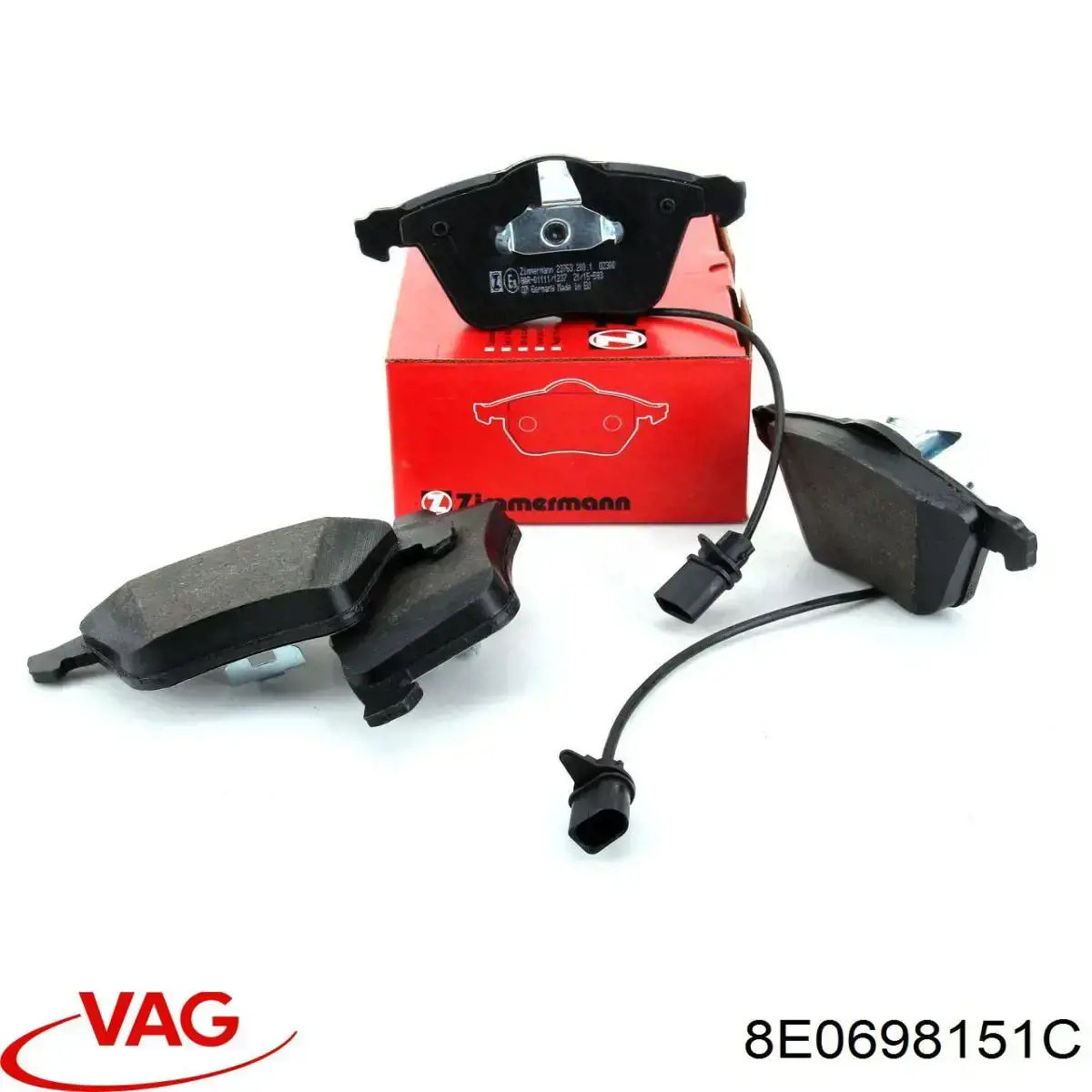 Передние тормозные колодки 8E0698151C VAG