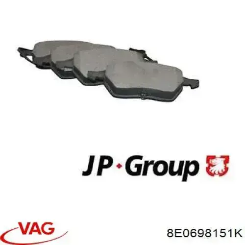 Купить 8E0698151K VAG Колодки тормозные