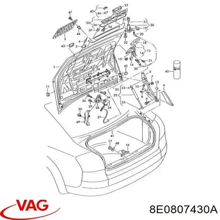 Фонарь подсветки заднего номера VAG 8E0807430A цена, от 6.32 USD