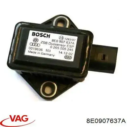 Датчик поперечного ускорения (ESP) VAG 8E0907637A цена, от 2.53 USD