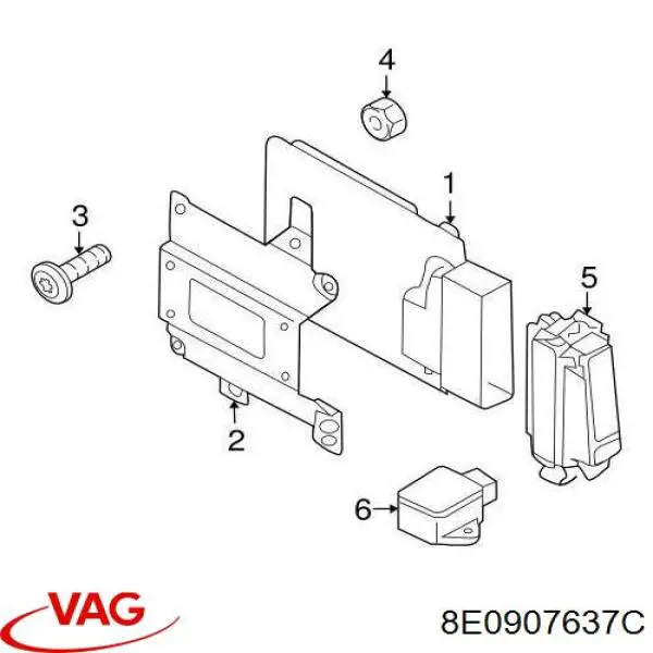 Датчик поперечного ускорения (ESP) VAG 8E0907637C цена, от 10.14 USD