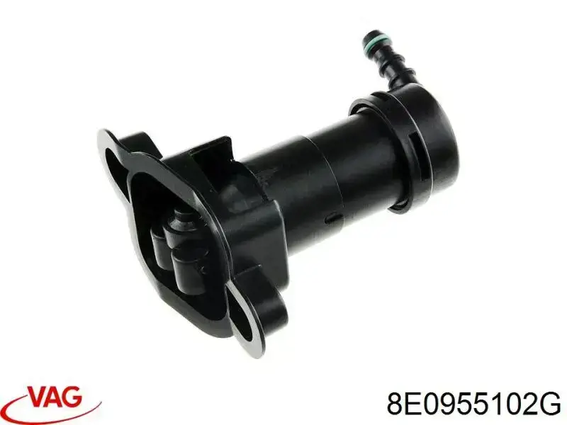 8E0955102G VAG suporte do injetor de fluido para lavador das luzes (cilindro de elevação)