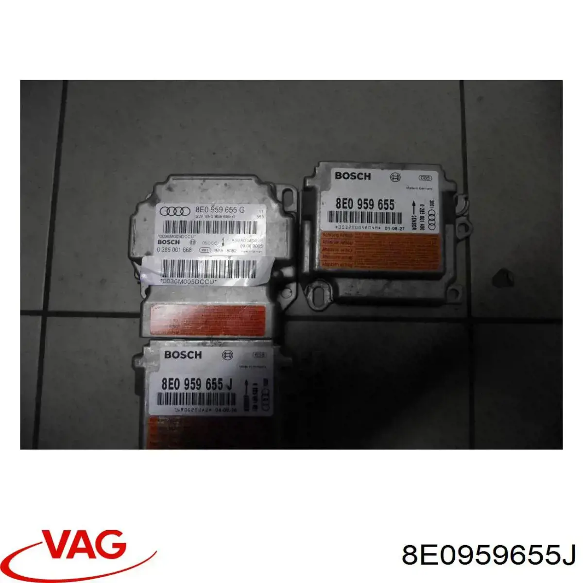 8E0959655J VAG модуль-процессор управления подушкой безопасности (эбу airbag)