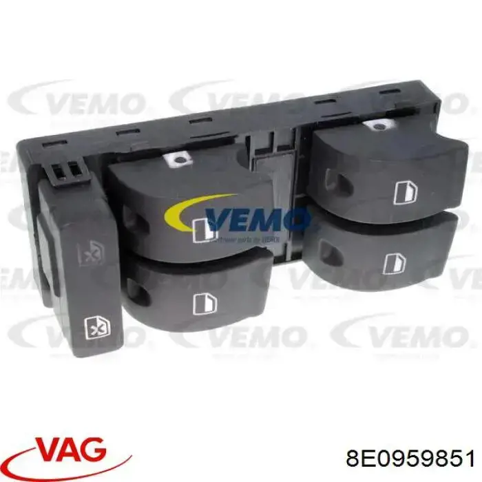8E0959851 VAG кнопочный блок управления стеклоподъемником передний левый