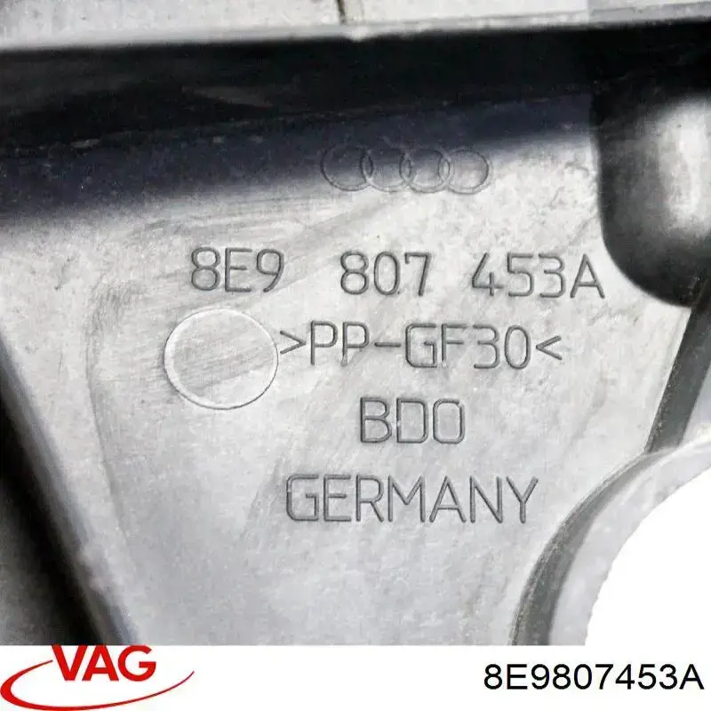 8E9807453A VAG Направляющая заднего бампера левая