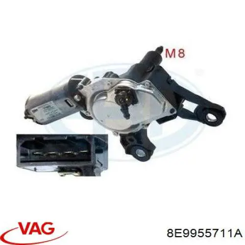 8E9955711A VAG мотор стеклоочистителя заднего стекла