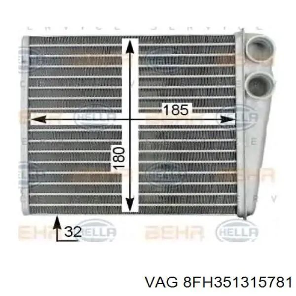 8FH351315781 VAG Радиатор отопителя салона