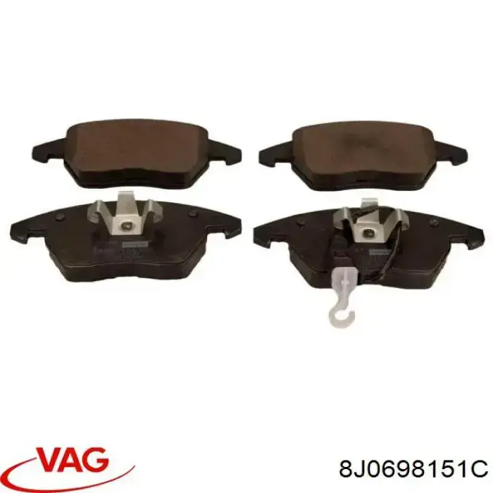 Передние тормозные колодки 8J0698151C VAG
