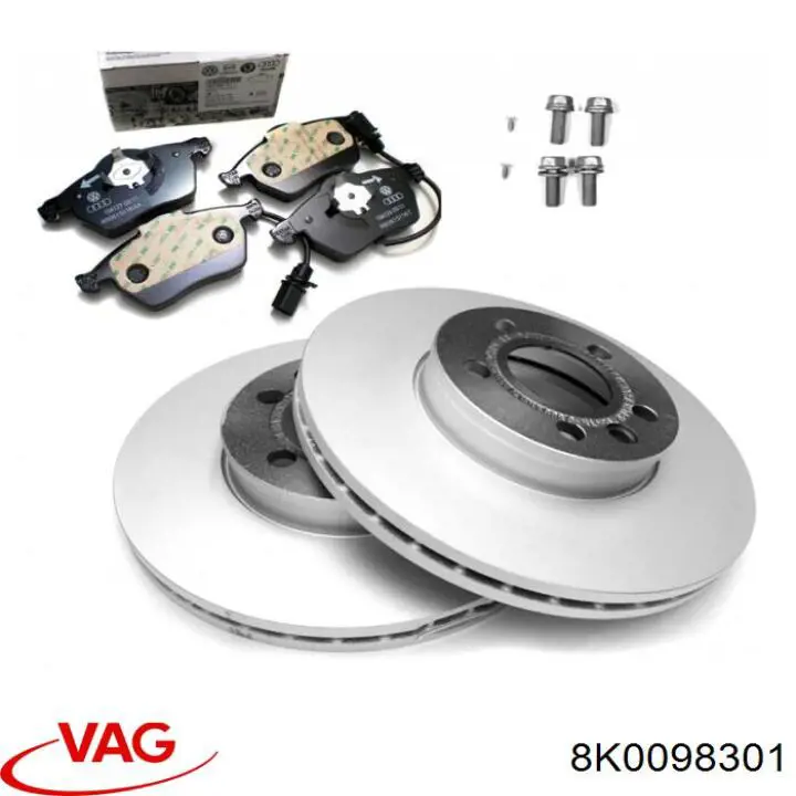 8K0098301 VAG Колодки передние