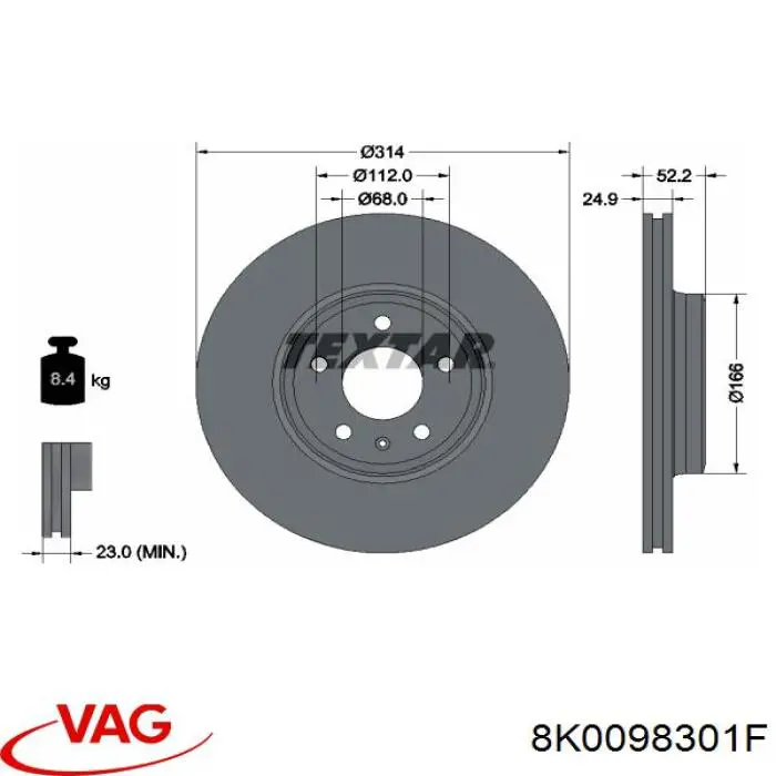 8K0098301F VAG 