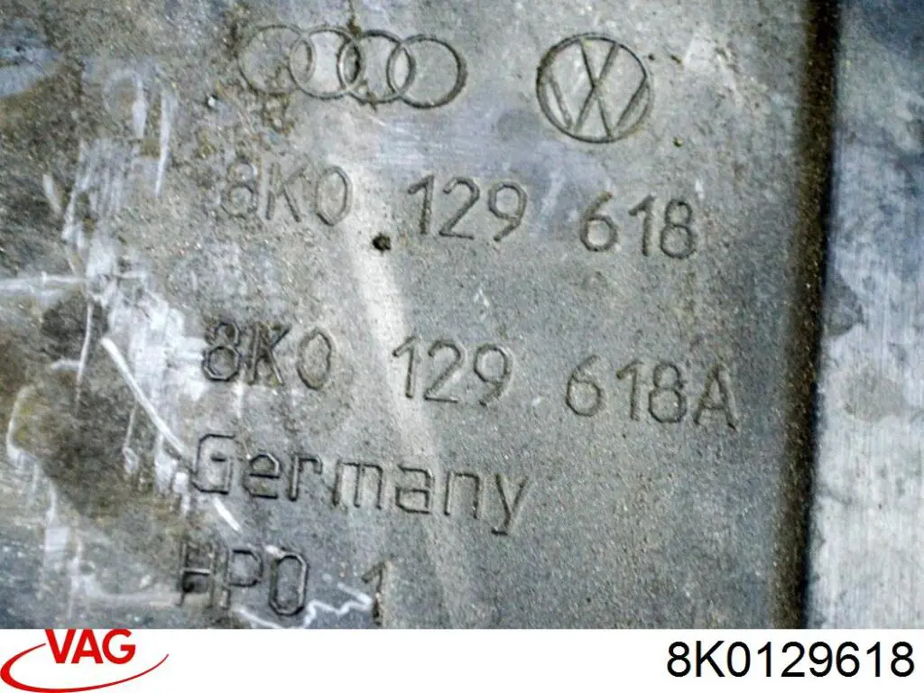 Купить 8K0129618 VAG Воздухозаборник воздушного фильтра