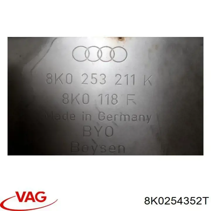 Передняя часть глушителя 8K0254354C VAG