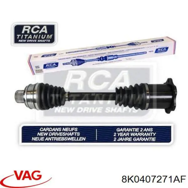 Полуось передняя 8K0407271AF VAG