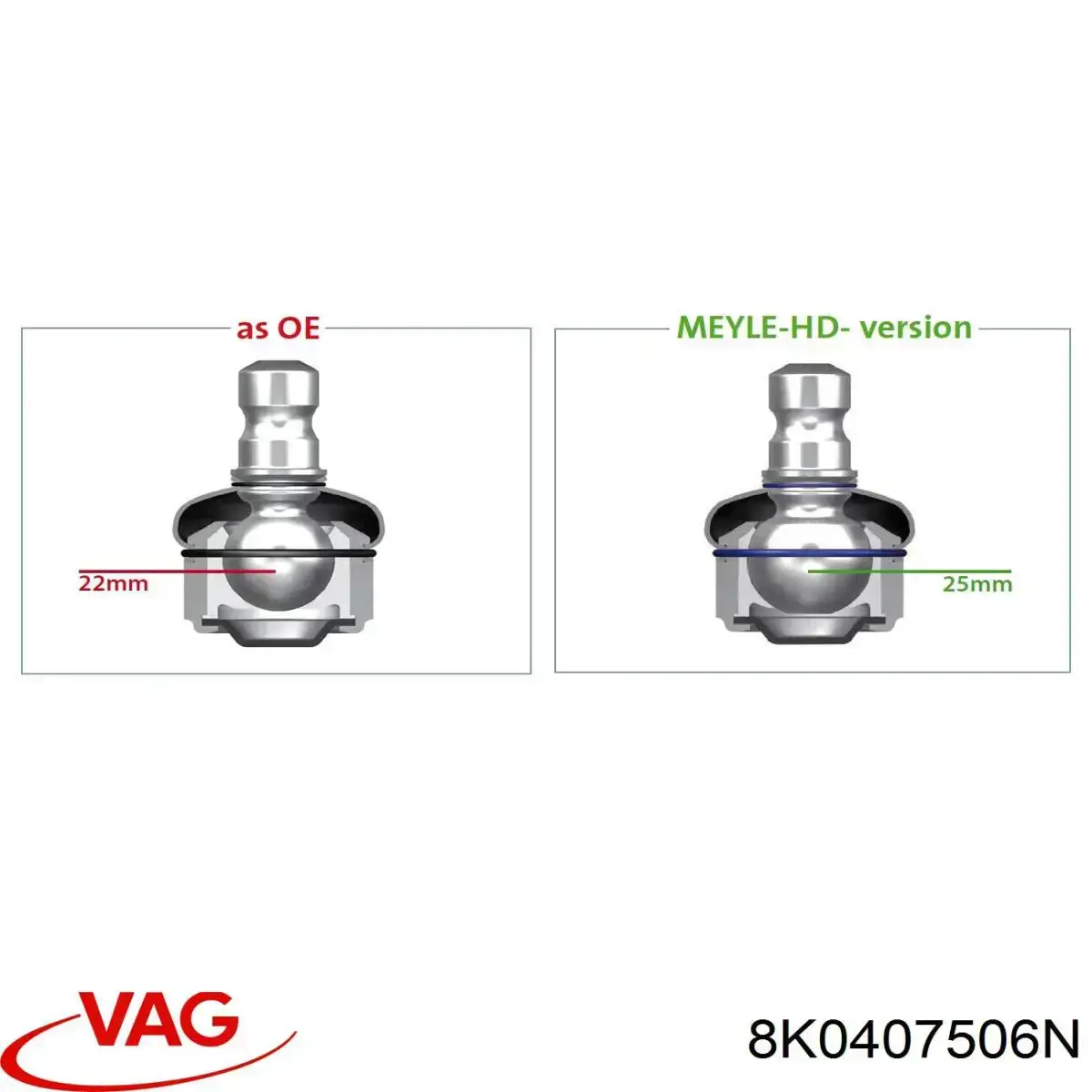 Рычаг передней подвески верхний правый VAG 8K0407506N цена, от 12.67 USD