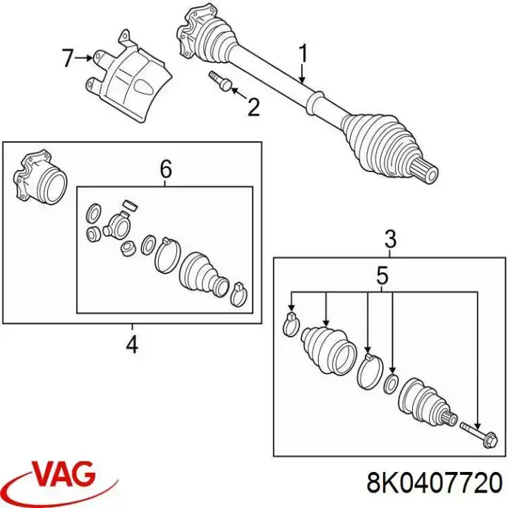  VAG 8K0407720