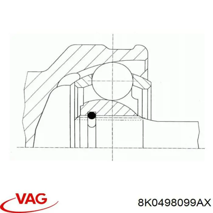 Купить 8K0498099AX VAG Внешняя граната