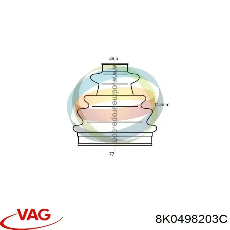 Чехол шруса VAG 8K0498203C цена, от 60.37 USD